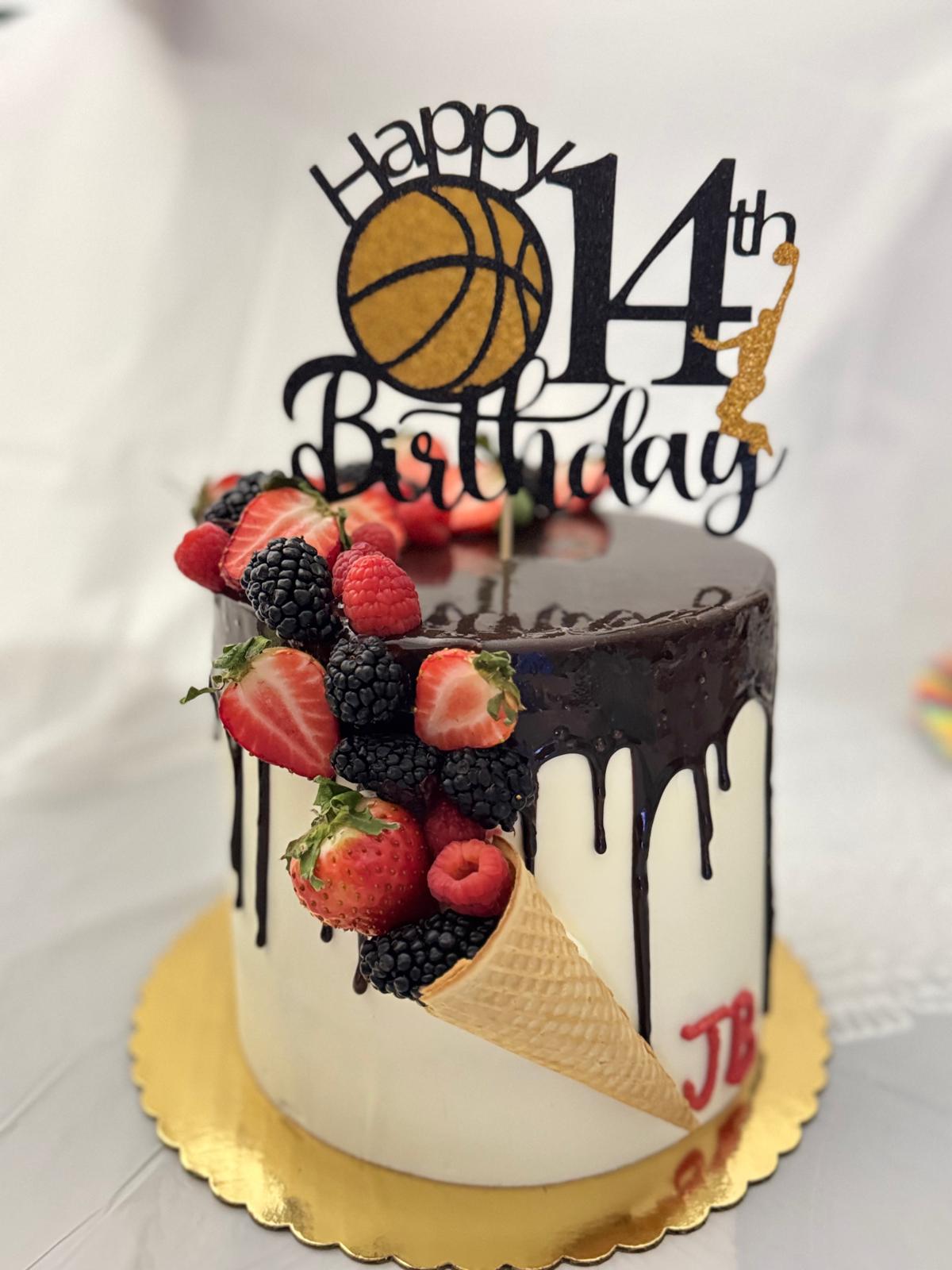 Chocolate sports birthday cake